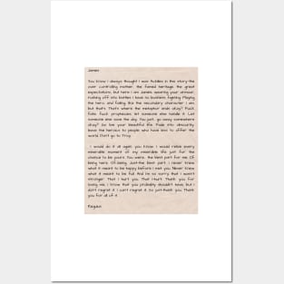 Regulus' words to James from the cave in letter form (Choices) Posters and Art